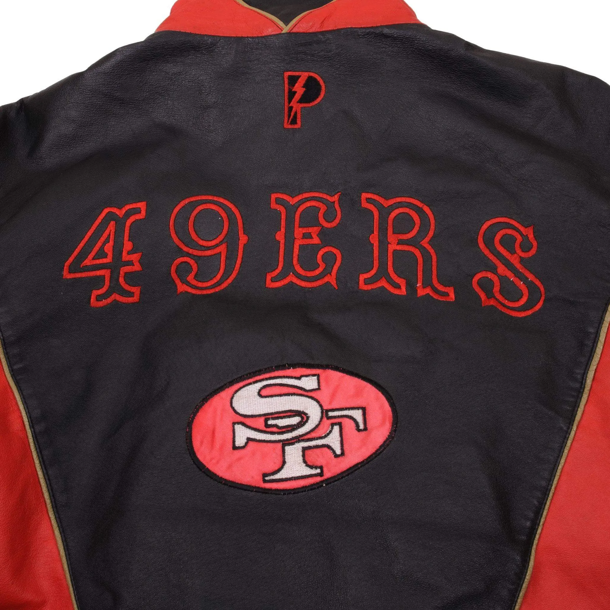 VINTAGE NFL EXPERIENCE SAN FRANCISCO 49ERS LEATHER JACKET SIZE XL 1990s