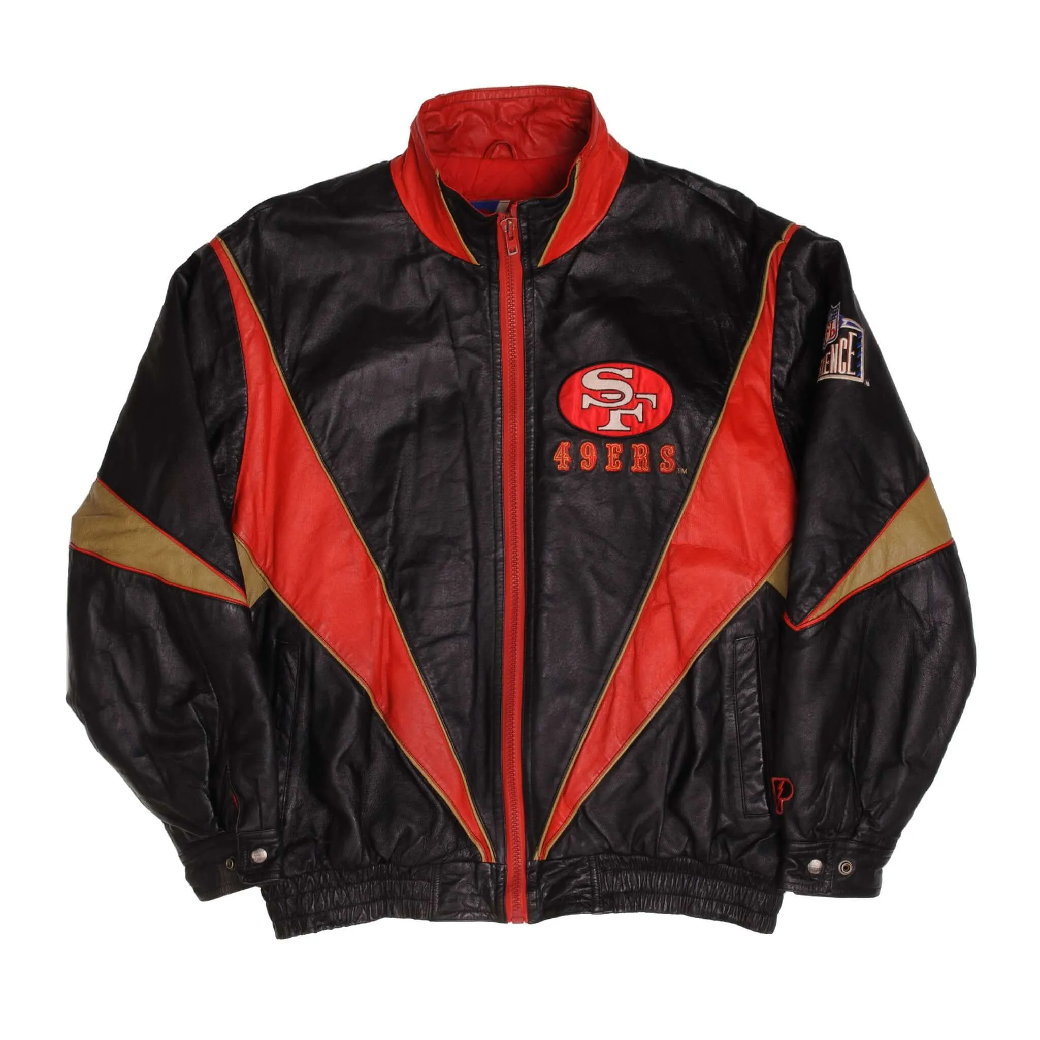 VINTAGE NFL EXPERIENCE SAN FRANCISCO 49ERS LEATHER JACKET SIZE XL 1990s