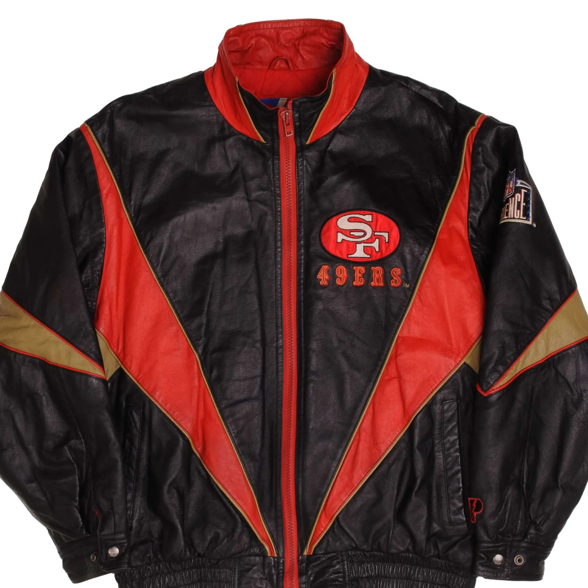 VINTAGE NFL EXPERIENCE SAN FRANCISCO 49ERS LEATHER JACKET SIZE XL 1990s