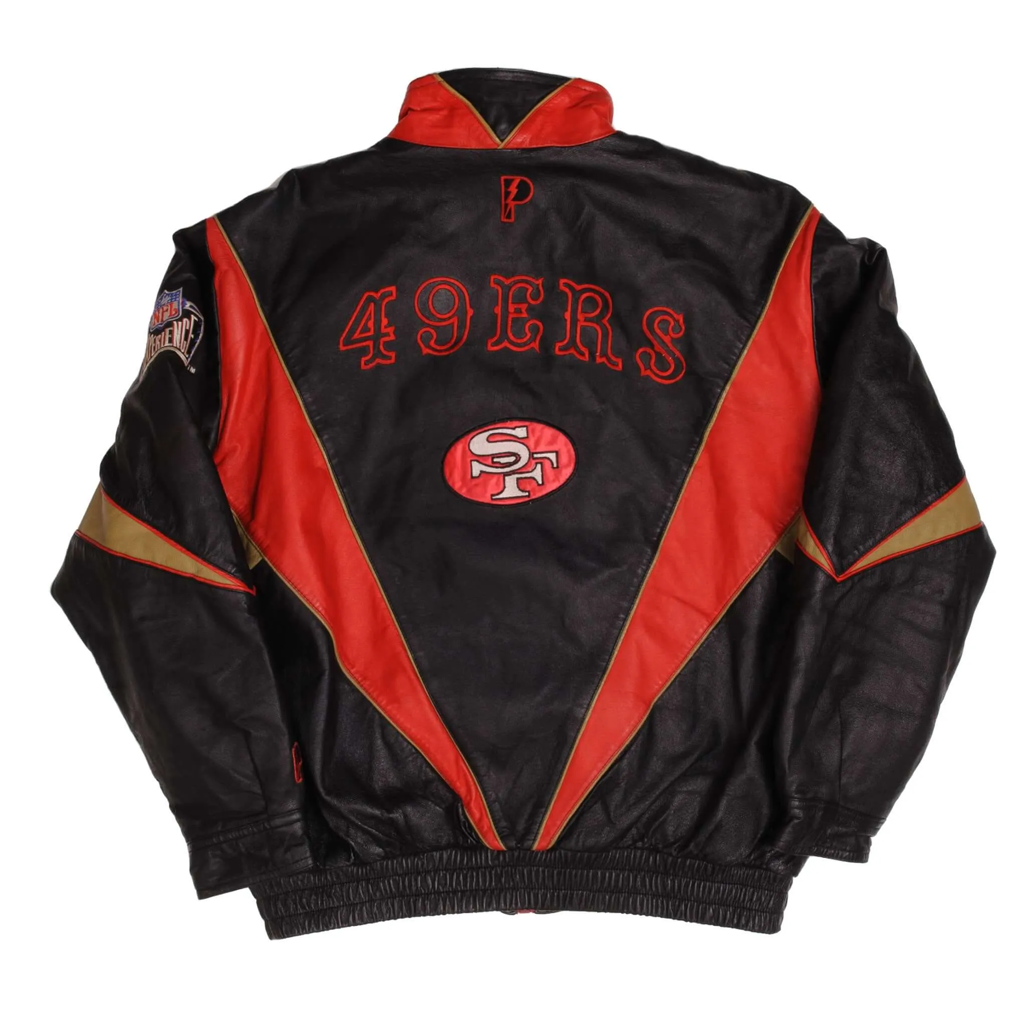 VINTAGE NFL EXPERIENCE SAN FRANCISCO 49ERS LEATHER JACKET SIZE XL 1990s