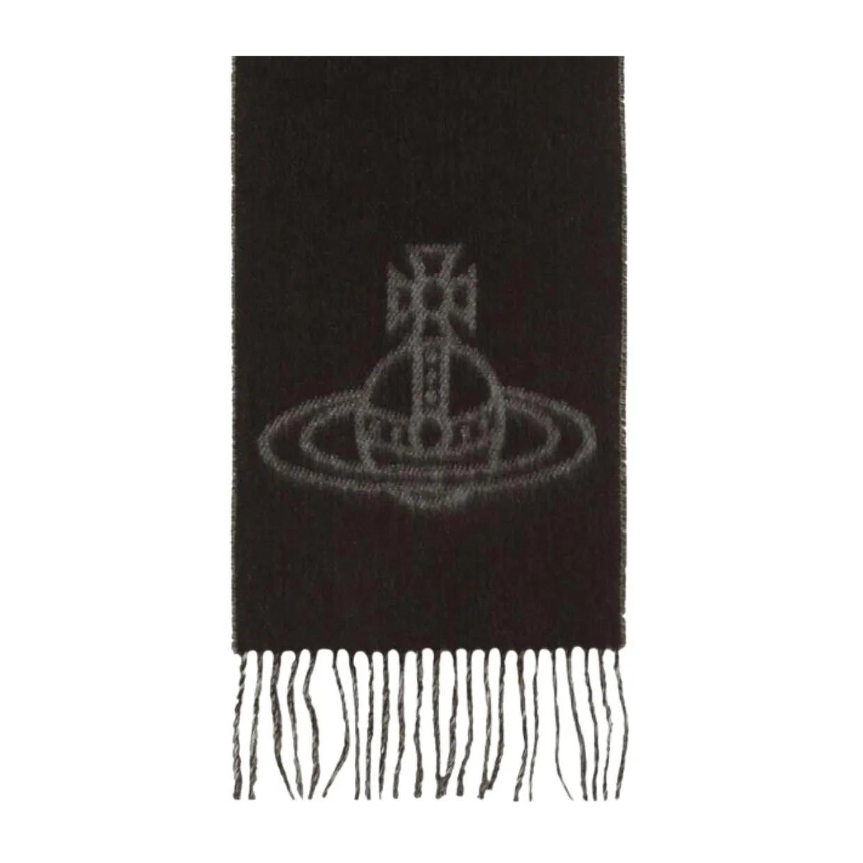 Vivienne Westwood Reversible Off-White Double Orb Logo Scarf