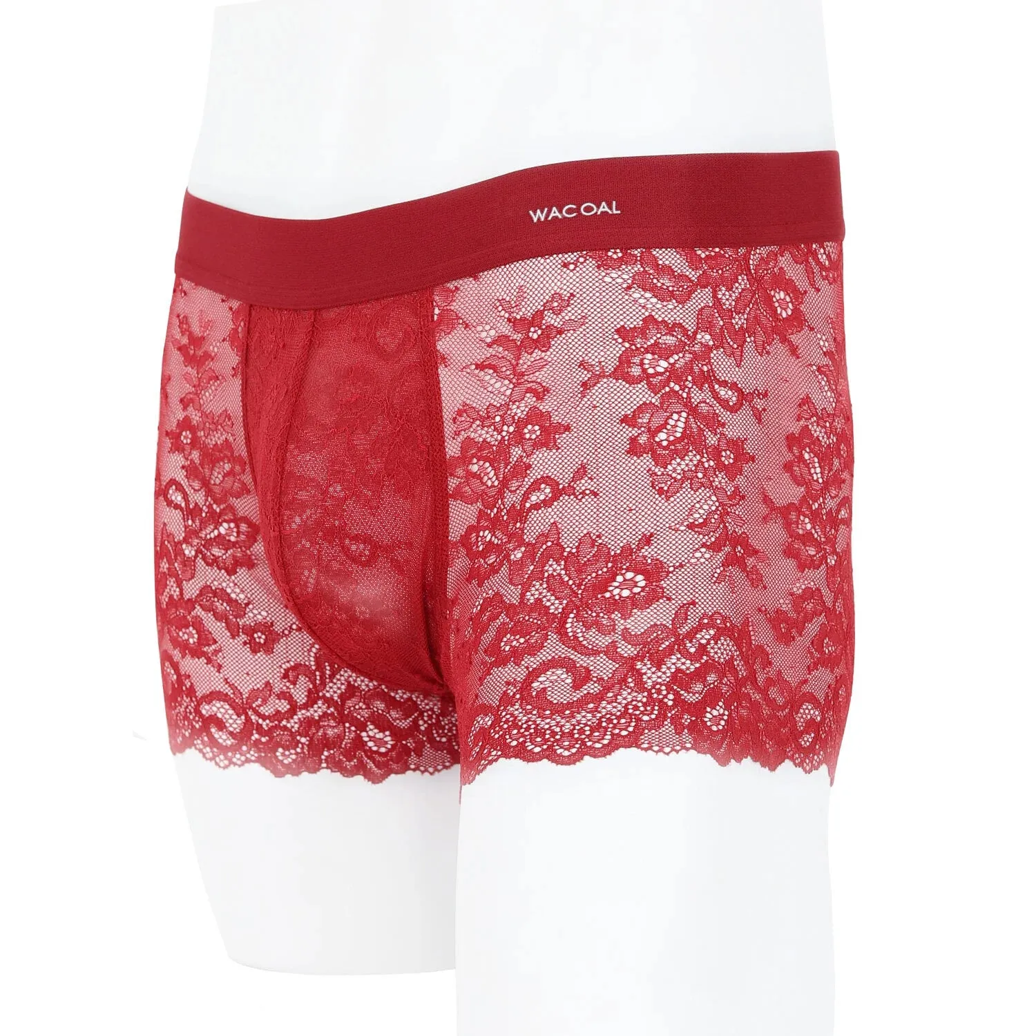 Wacoal Freedom LIMITED UNDERWEAR กางเกงในผู้ชายผ้าลูกไม้ (Lace Boxer ) รุ่น WX2652 สีแดง (RE)