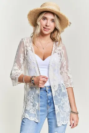 White Lace Cardigan