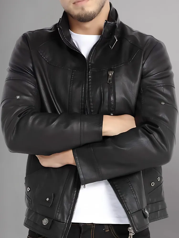 Wilmer Black Leather Jacket