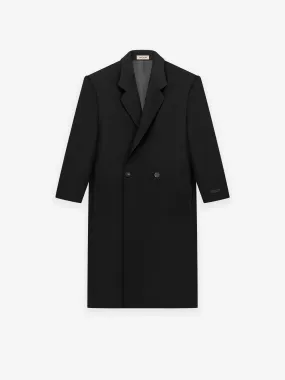 Wool Gabardine Double Breasted Overcoat