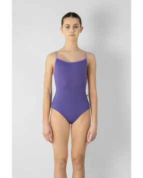 Yumiko Tamara Horizontal Strap Low Back High Cut Camisole Leotard - Womens - Wisteria / Iris