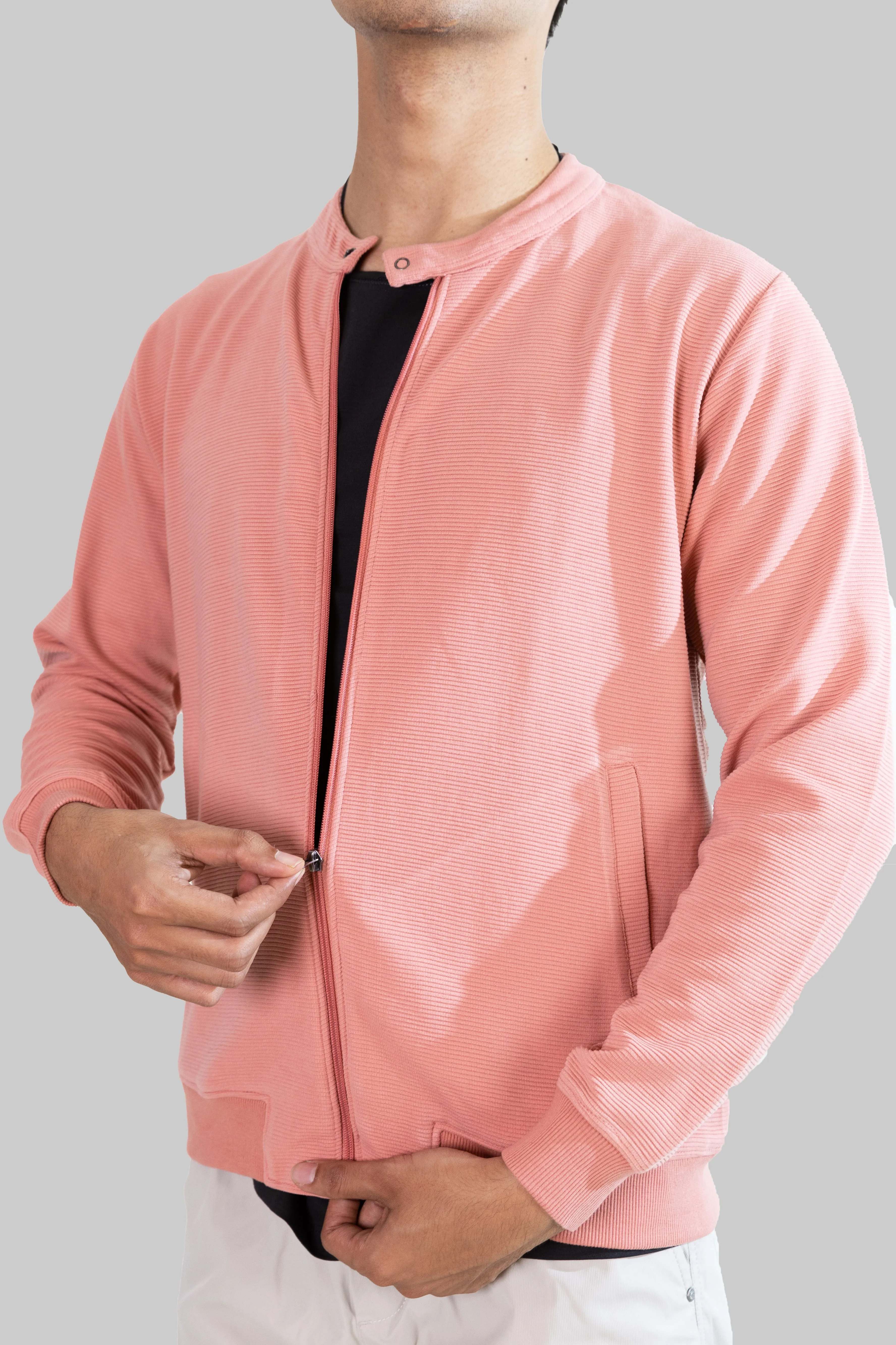 Zip-Up Jacket: Pink